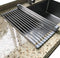 Tomorotec Roll Up Dish Drying Rack, Over The Sink Portable Stainless Steel Kitchen Drainer Organizer