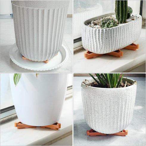 (24, Flower Plant Pot Feet,Pot Toes Pot Lifters Supports Small to Large Flower Planters,Invisible Flower Pot