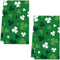 FUTBU St. Patrick's Kitchen Towels, Green Clover Shamrock Dish Towels Set of 2