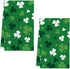 FUTBU St. Patrick's Kitchen Towels, Green Clover Shamrock Dish Towels Set of 2
