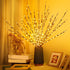 Lights Twig - 60 LED Waterproof & Battery Operated Branch Lights for Vases, 3 Pack Magical Light Up Twigs (Warm Yellow)
