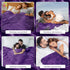 80'' 60'' 3 50oz Tisancy Love Purple Waterproof Bed Blanket, Queen Size x Double Side Leakproof Reversible Sherpa