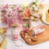 Sieral 48 Pcs Baby Shower Party Favors for Girls, 3.4 oz Small Glass Bottles, Mini Jars with Cork Lids for Guests