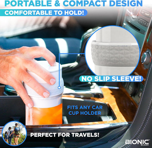 Bionic Blade Personal Blender 26.5 oz, Cordless, Air Tight, Rechargeable 18,000 RPM Portable Blender for Shakes