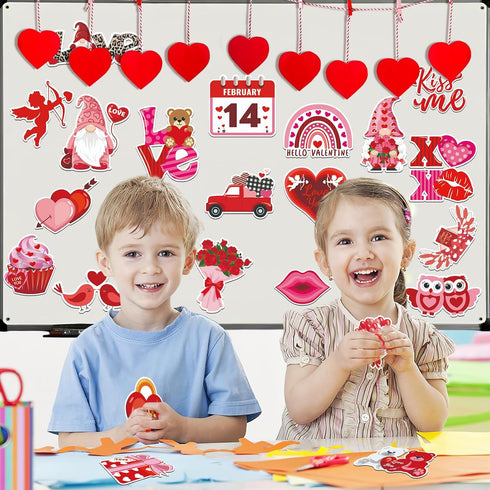 JULMELON Valentine's Day Magnets, 22 Pcs Decor Car Magnetic Stickers for Wedding Party & Cruise Decorations