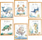 Ocean Nursery Decor,Ocean Nursery Wall Art Set of 6, Under the Sea