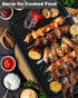 Grilling Prep and Serve Trays, Set of 2 BBQ Trays for Raw and Cooked Food, Melamine Serving Trays in Black and Red
