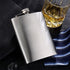 GENNISSY 10oz Hip Flask for Liquor, 304 Stainless Steel Silver, Leakproof with Funnel & Cap