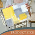 Grey Yellow Dish Drying Mats 18x24 Inch,Abstract Art Dish Pad Drying Rack Mat for Kitchen Counter Ultra Absorbent Microfiber Dishware Coffee Maker Bar Countertop Decor