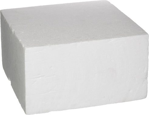 Oasis Supply Dummy Square Cake, 9" x 9" x 5", White