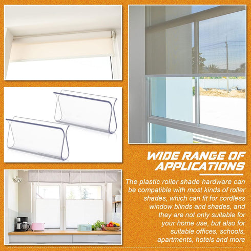 Roller Shades Pull for Blinds, Shade Grips Plastic Hem Grip Hardware for Home, 8 Pieces (Clear)