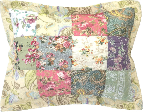 Greenland Home Fashions Blooming Prairie Sham-Multi, Standard 20x26-inch, Multicolor