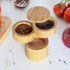 Totally Bamboo Triple Salt Cellar, 3 Tier Bamboo Kitchen Salt and Pepper Storage Box