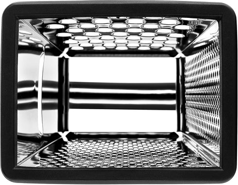 4 Spring Chef Professional Large Parmesan Cheese Grater, Stainless Steel Metal Box Grater with Handle, Sided Handheld