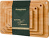 Bamboo Cutting Boards for Kitchen, 4-Piece Wood Cutting Board Set with Juice