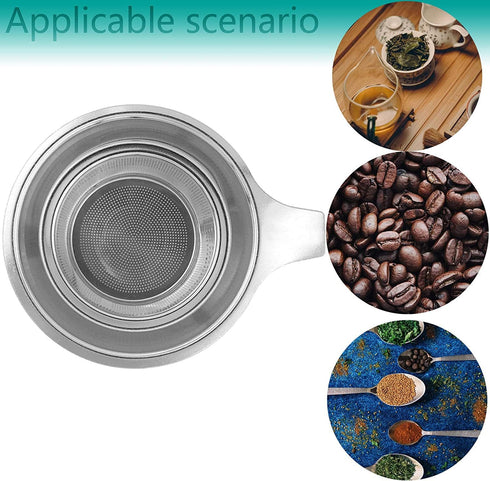 Daycount Stainless Steel Reusable Filter, Tea Baskets Mesh Coffee Espresso Strainer with Holder