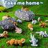 21 3D Set Pcs Mini Printed Animal Statues - Movable Joints Realistic Collectible Figurines for Adults, Home Office Desk