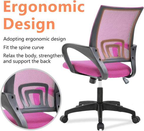PayLessHere 360 Home Office Chair Desk Computer Chair Adjustable Ergonomic Chair Lumbar Support Armrest Executive