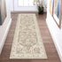 Washable Runner Rug, 2x6 Non-Slip Boho Vintage Hallway Rug - Stain Resistant Faux Wool Carpet Runner