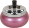 5.5" Large Metal Spinning Ashtray - Metallic Glitter Rounded Bottom, Pink