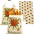 5PCS Christmas Beeswax Bread Bags Set 2 Reusable Bread Bags + 3