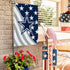 Welcome Decorations Garden Flag, Double Sided Football Sport Fans House Flag 12 X 18 Inch (Blue Stripe)