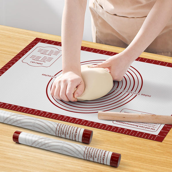 Extra Large Silicone Baking Mat, Non-Stick Pastry Sheet for Dough Rolling, Counter Mat Oven Liner 26 x 16 Inch