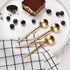 IMEEA Gold Espresso Spoons, Stainless Steel Mini Teaspoons, 5.1-Inch, Set of 6 for Coffee