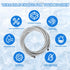 2 FT Stainless Steel Braided Ice Maker Connector, Universal Flexible Refrigerator Water Supply Hose Tube & Pipe Kit with 1/4" Compression Fitting
