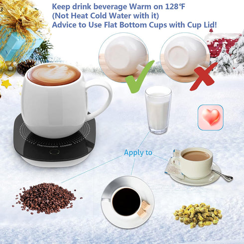 Coffee Mug Warmer for Desk with Auto Shut Off, Coffee Cup Warmer for Home and Office Gifts