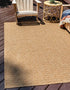 Unique Loom Outdoor Modern Collection Area Rug - Links, 2' 2" x 3' 1" Rectangle, Light Brown/Brown
