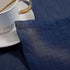 Navy Kitchen Curtains, 36 Inch Length for Basement Window, Semi Sheer Faux Linen Short Cafe Tier Drapes
