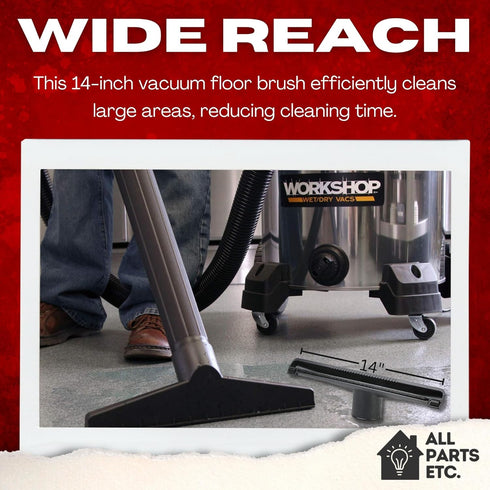 2 1/2" Accessories for Shop Vac - Attachments for Wet Dry Vacuum, Floor Brush, and Hose Kit