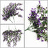Artificial Flowers Vine, Plastic Hanging Ivy Plants, Fake Vines Grass Garland for Home Garden Decoration - Purple