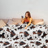 300 90108 inch Bnuitland Cow Printed Fleece Flannel Throw Blanket, GSM Double Sided Fuzzy Fluffy Blanket for Bed Sofa