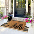 Black and Khaki Striped Rugs 2.3'x3.6', Washable Hand Woven Front Door Rug, Reversible Outdoor Welcome Mat