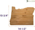Totally Bamboo Oregon State Shaped Cutting Board, Natural Bamboo