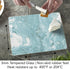 CounterArt Teal Quartz Design Decorative Tempered Glass Cutting Board 10” x 8”, Heat Tolerant, Dishwasher Safe, Blue,