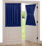 Aquazolax French Door Curtains Drapes, 54x40 Inches Solid Blackout Panels with Tiebacks, Navy Blue