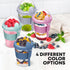 4 Pack 20oz Tribello - On the Go Yogurt Parfait Cups with Lids, Topping Compartment & Spoon, Yogurt/Parfait Cups
