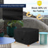 24L 24W 20H inch, NettyPro Waterproof Patio Ottoman Cover Square Outdoor Furniture Side Table Cover, x x Black