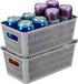 Simplify 4Pk Small Slide 2 Stack It Tote Basket, Open Bins for Storage & Organization in Bathroom, Crafts, Office