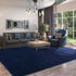 AROGAN Modern Shag Area Rug for Bedroom, 4x6 Feet Washable Plush Memory Foam Indoor Floor Carpet in Navy Blue