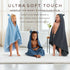 33"x33" 0-5T, Organic Cotton Toddler Poncho Towel Ultra-Soft Hooded Bath & Beach Towel with Bear Ears Absorbent Kids