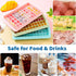 ARTLEO Ice Cube Tray with Lid and Bin for Freezer, 55 Trapezium Easy Release Ice Cube Tray with Cover, Storage