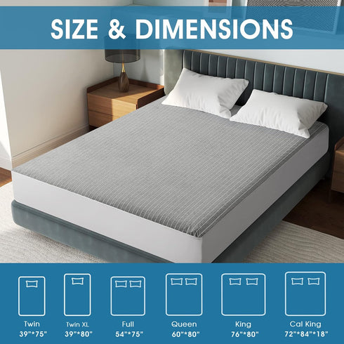 8"-21", TASTELIFE Waterproof Mattress Protector Queen Size, Premium Breathable Bed Cover with Deep Pocket Noiseless