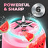 Portable Blender, Compact USB Rechargeable Personal Travel Blender for Smoothies, 380ml, Pink