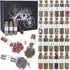HNSHAG Witchcraft Supplies Herbs and Flowers Kit, 24pack Dried Herb for Spell Jars,