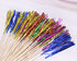 Penta Angel Foil Firework Cupcake Toppers, 50Pcs 9 Inch Multicolor Cake Cocktail Food Fruit Drinks Picks for Party