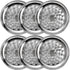 ZEAYEA 6 Pack Stainless Steel Round Tray, 12 Inch Bar Serving Tray